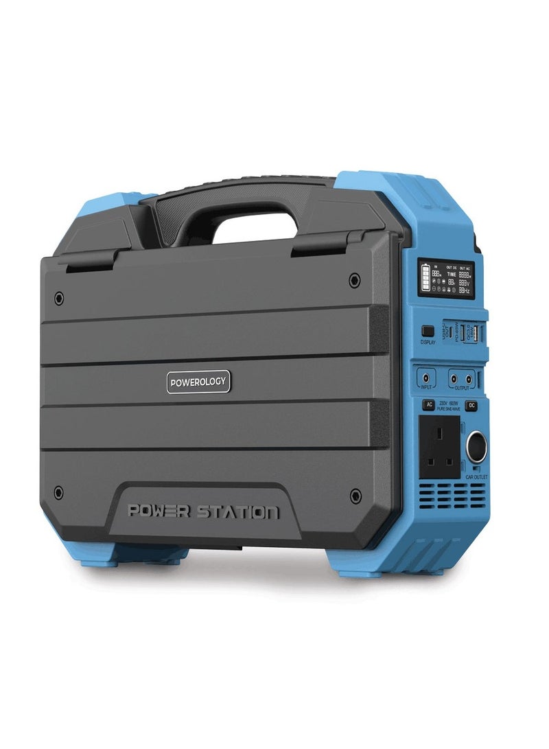 600W Portable Power Generator Integrated Solar Panel-Blue