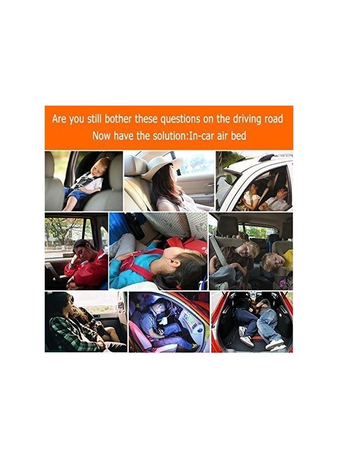 Durable Back Seat Travel Air Cushion Moisture-Proof Car Air Mattress with Two Pillows, Pump, and Repair Kit