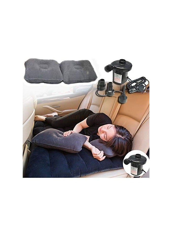 Durable Back Seat Travel Air Cushion Moisture-Proof Car Air Mattress with Two Pillows, Pump, and Repair Kit