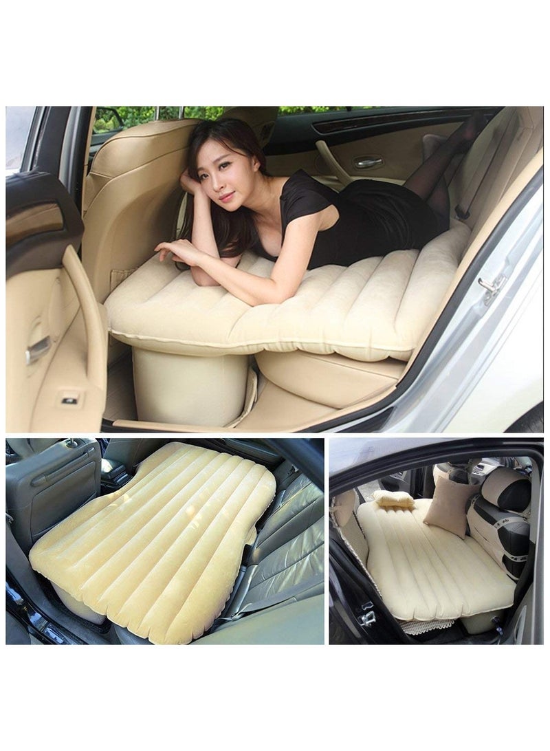 Durable Back Seat Travel Air Cushion Moisture-Proof Car Air Mattress with Two Pillows, Pump, and Repair Kit