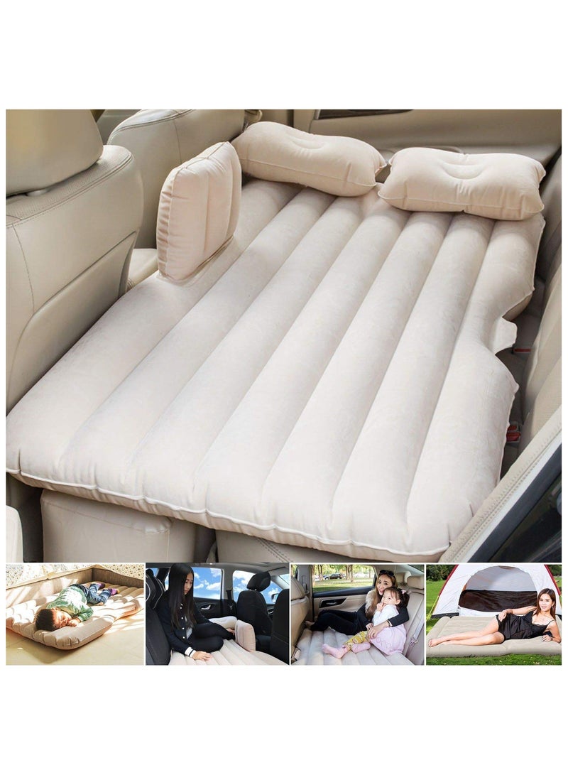 Durable Back Seat Travel Air Cushion Moisture-Proof Car Air Mattress with Two Pillows, Pump, and Repair Kit