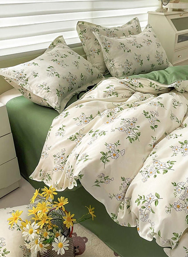 4-Piece Bedding Set which includes 1 Quilt Cover 1 Sheet 2 Pillowcase 220*240cm