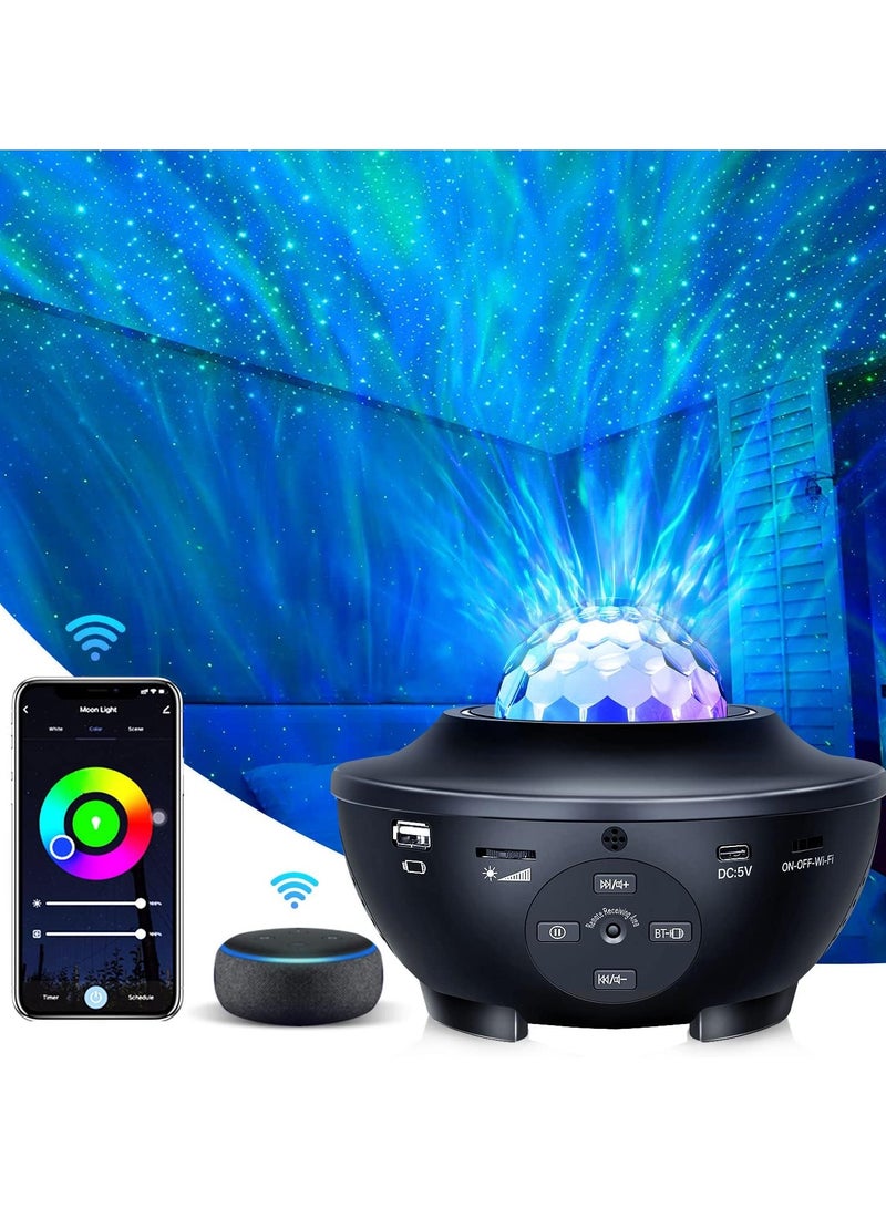 Night Light Ceiling Projector With Remote Control Adjustable Lighting 21 Lighting Modes And Built In Bluetooth Music Speaker For Baby & Kids Bedroom And Gaming Room