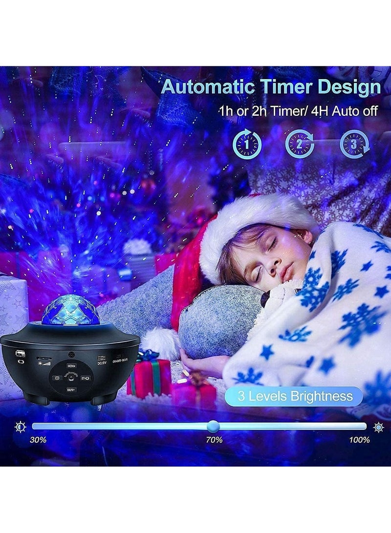 Night Light Ceiling Projector With Remote Control Adjustable Lighting 21 Lighting Modes And Built In Bluetooth Music Speaker For Baby & Kids Bedroom And Gaming Room