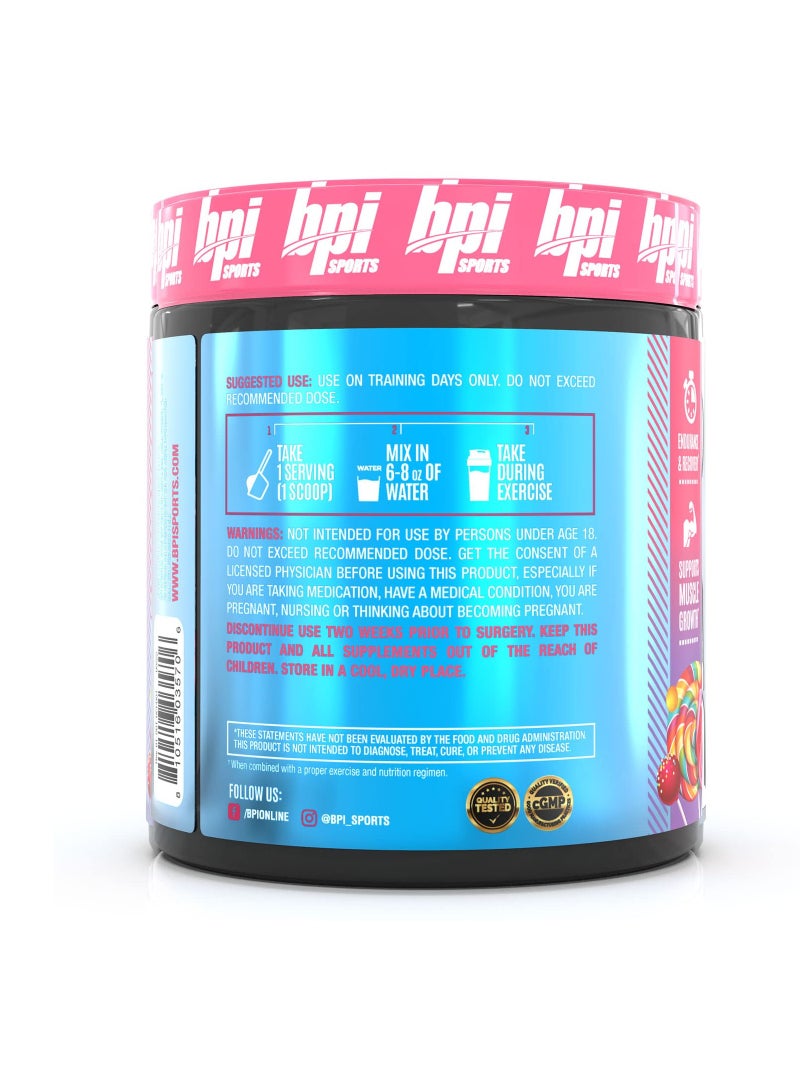 BPI Sports Best BCAA Pump - BCAA Powder Intra Workout Sports Drink with Branched Chain Amino Acids for Hydration & Recovery, for Men & Women - Candy Land - 25 Servings