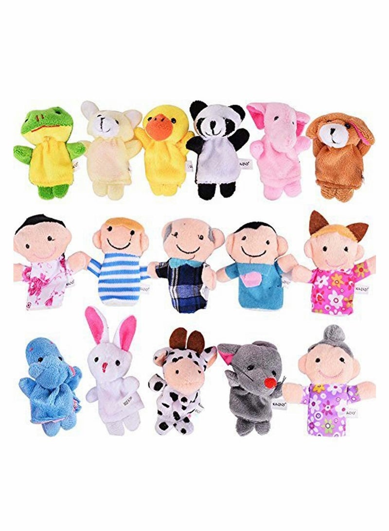 16Pcs Finger Puppet Set Animal Finger Puppets Family Finger Puppets Finger Puppets Rubber