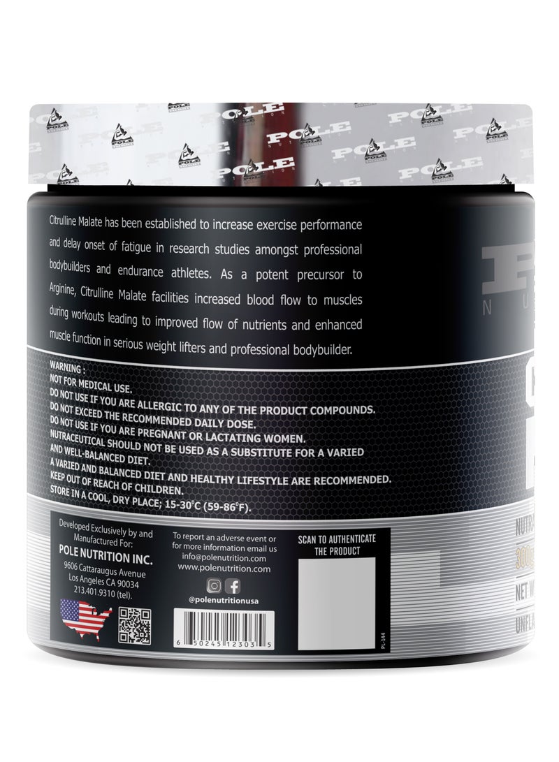 Citrulline Malate 300g - Enhances Exercise Performance & Cardiovascular Health