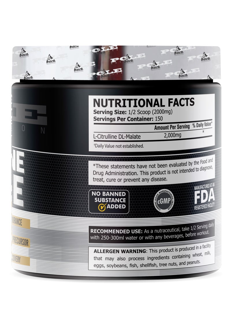 Citrulline Malate 300g - Enhances Exercise Performance & Cardiovascular Health