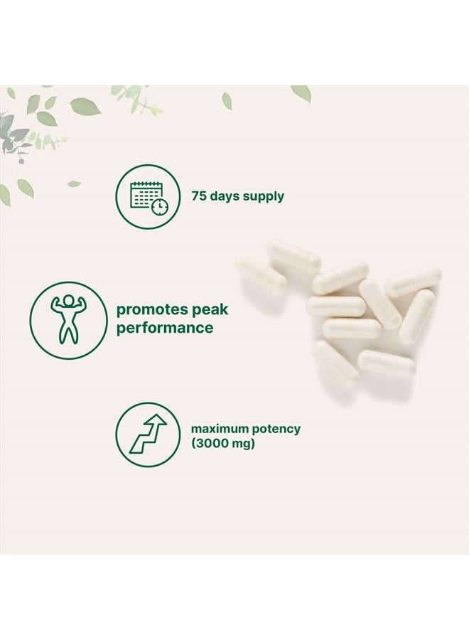 D Aspartic Acid Pills, DAA Supplement, 3000mg Per Serving, 300 Capsules, Premium D Aspartic Acid, Non-GMO