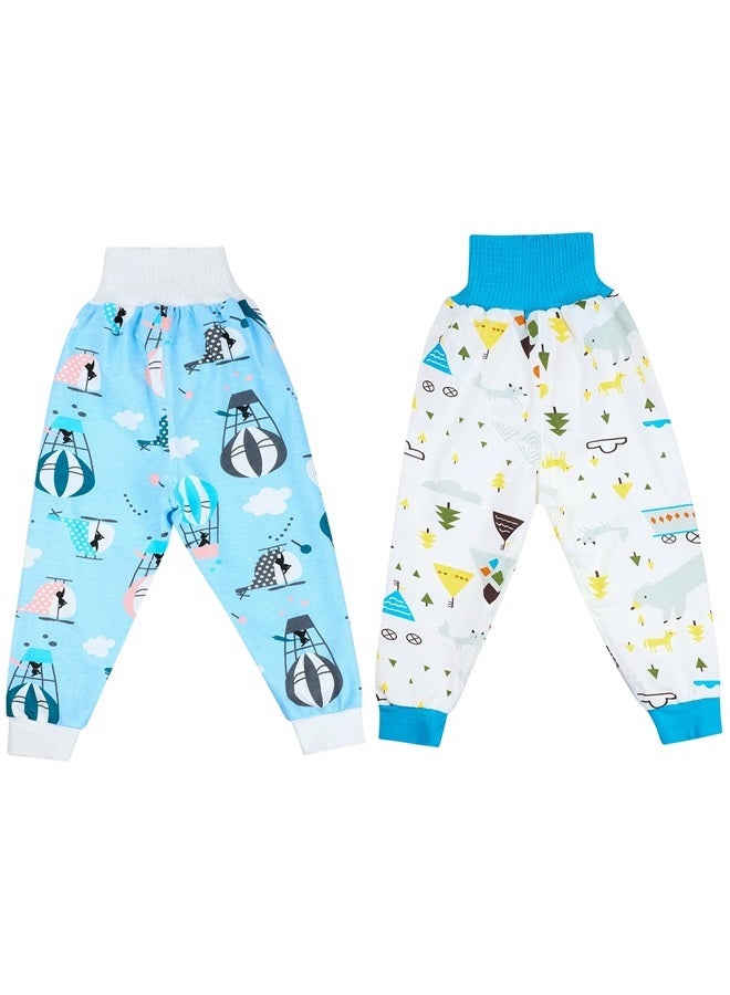 Diaper Pants Waterproof Diaper Short for Boys Potty Training Pants Nighttime Bedwetting Uderwear for Kids Pack of 2