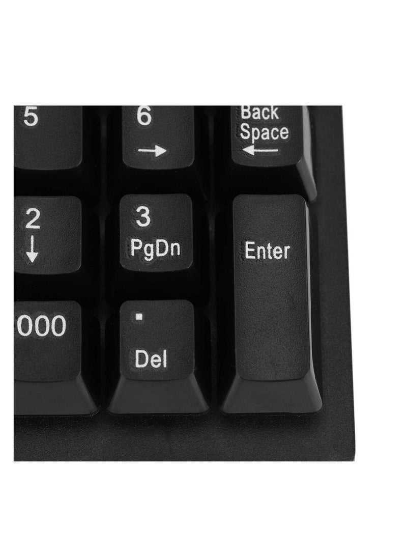 Wireless Bluetooth Numeric Keypad with 19 Keys, Portable Mini Design for Laptops and Tablets, 10m Range and 10 Million Clicks