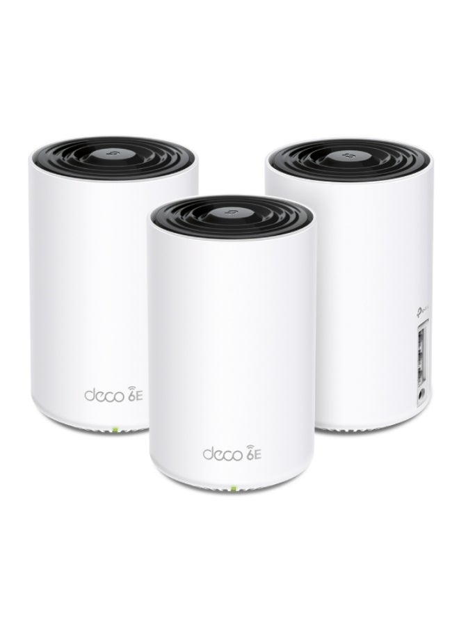 Deco XE75 - Whole Home Mesh WiFi 6E System Dual Band (3-Pack) White/Black