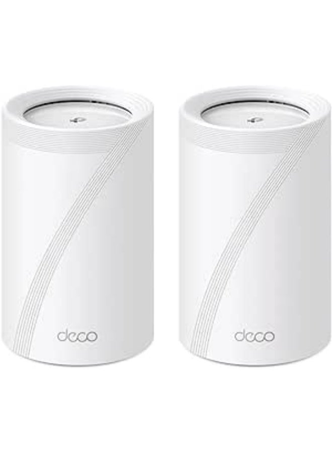 Deco BE65 WiFi 7 Mesh WiFi Set (2-Pack), BE9300 Tri-Band Router & Repeater (6GHz, 2.5Gbps Ethernet Port, 9Gbps WiFi Speed, WPA3, 320MHz Channels) White