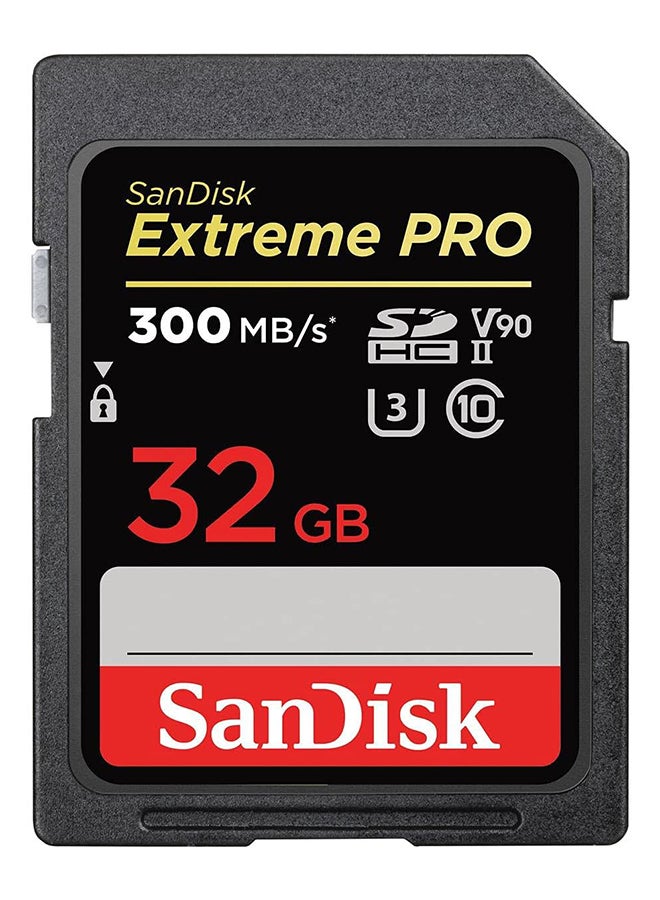 32GB Extreme PRO SDHC UHS-II Memory Card - C10, U3, V90, 8K, 4K, Full HD Video, SD Card - SDSDXDK-032G-GN4IN 32 GB