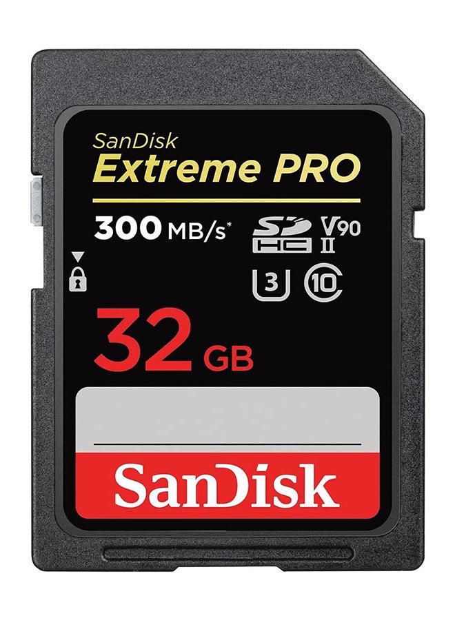 32GB Extreme PRO SDHC UHS-II Memory Card - C10, U3, V90, 8K, 4K, Full HD Video, SD Card - SDSDXDK-032G-GN4IN 32 GB