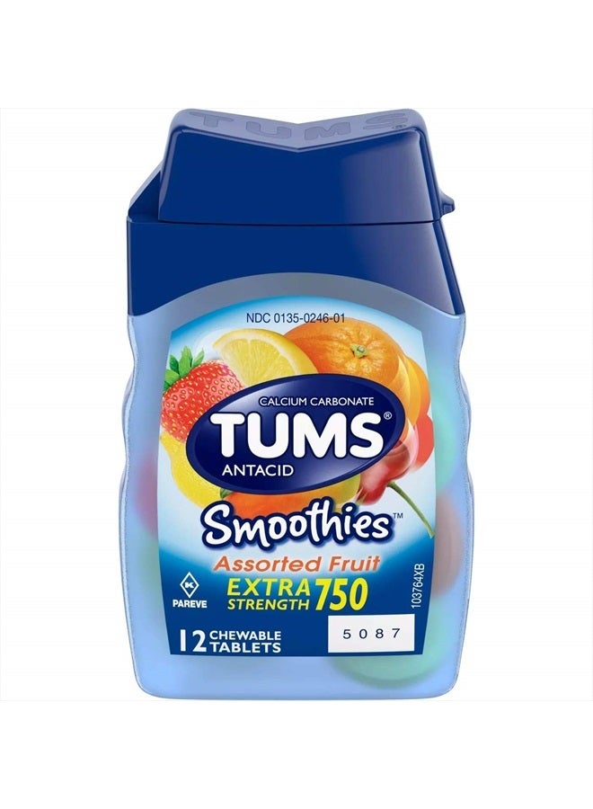 Tums Smoothies Antacid Calcium Supplement, 12 ct