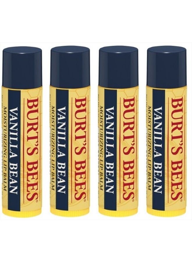 Burts Lip Balm Vanilla Be Size .15z Burts Lip Balm Vanilla Bean .15z, Pack of 4