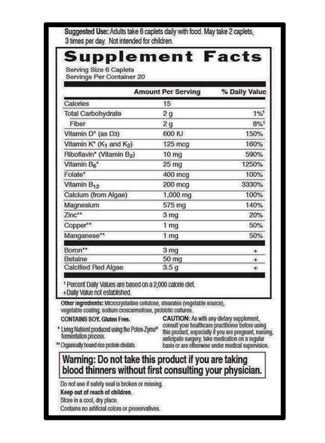 Living Calcium Advanced - 120 Vegetarian Caplets