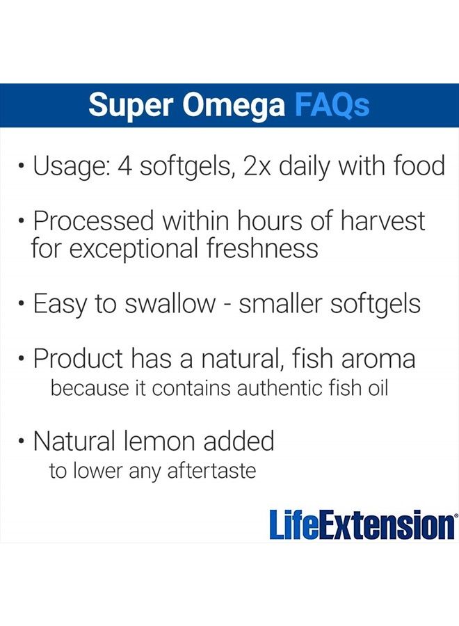 Super Omega-3 360 Softgels (Pack of 2), Easy to Swallow, EPA/DHA Omega3 Fish Oil, Sesame Lignans & Olive Extract