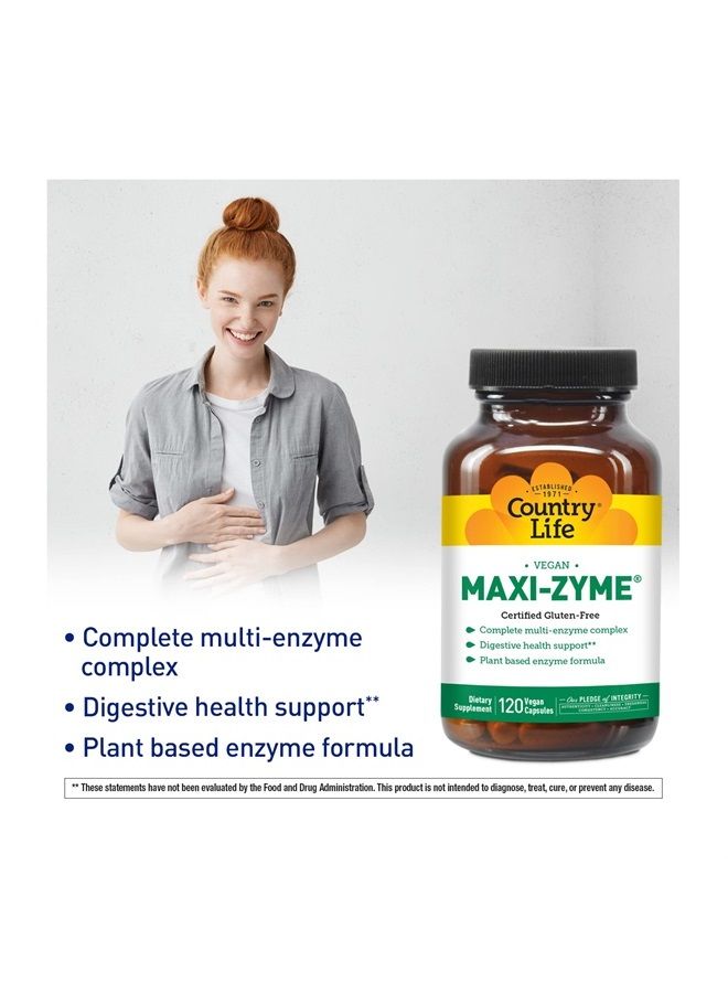 Maxi-Zyme Caps - 120 Vegetarian Capsules - Digestive Enzyme Complex to Support Maximum Digestive Power