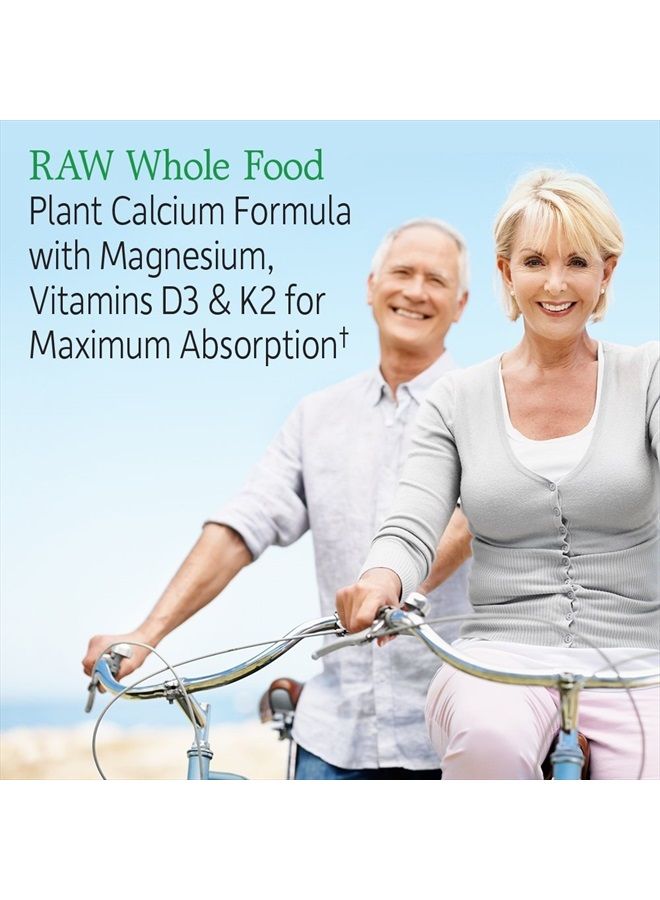 Raw Calcium Supplement for Women and Men - Vitamin Code Made from Whole Foods with Magnesium, K2, Vitamin D3 and Vitamin C, for Bone Strength, Probiotics for Digestion, 120 Capsules