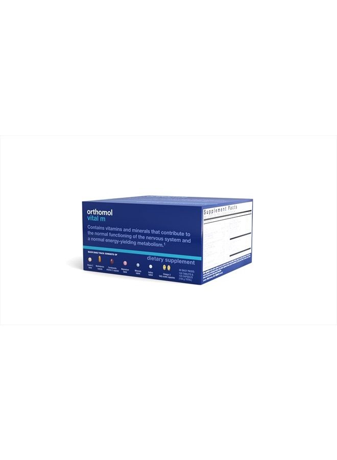Vital M Tablet Packets, Men's Multivitamin, 30-Day Supply, Vitamins A, B, C, D, E, K, Iodine, Omega-3