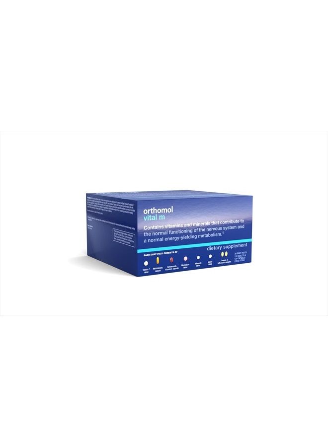 Vital M Tablet Packets, Men's Multivitamin, 30-Day Supply, Vitamins A, B, C, D, E, K, Iodine, Omega-3