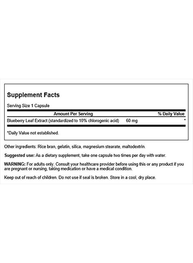Blueberry Leaf Extract 60 Milligrams 90 Capsules