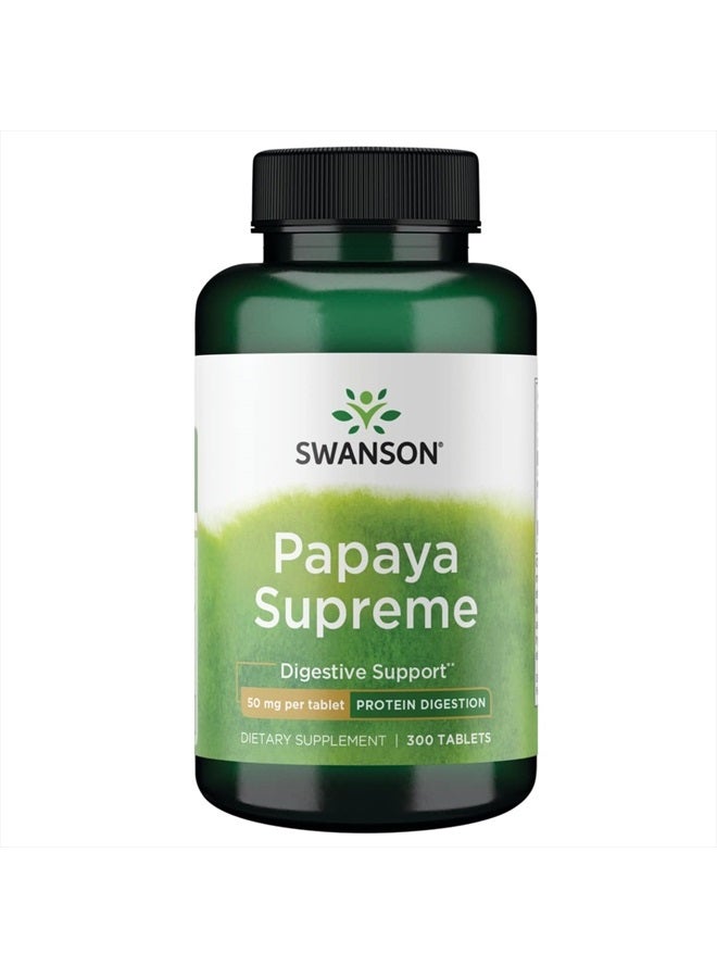 Papaya Supreme 50 Milligrams 300 Tabs Enzyme