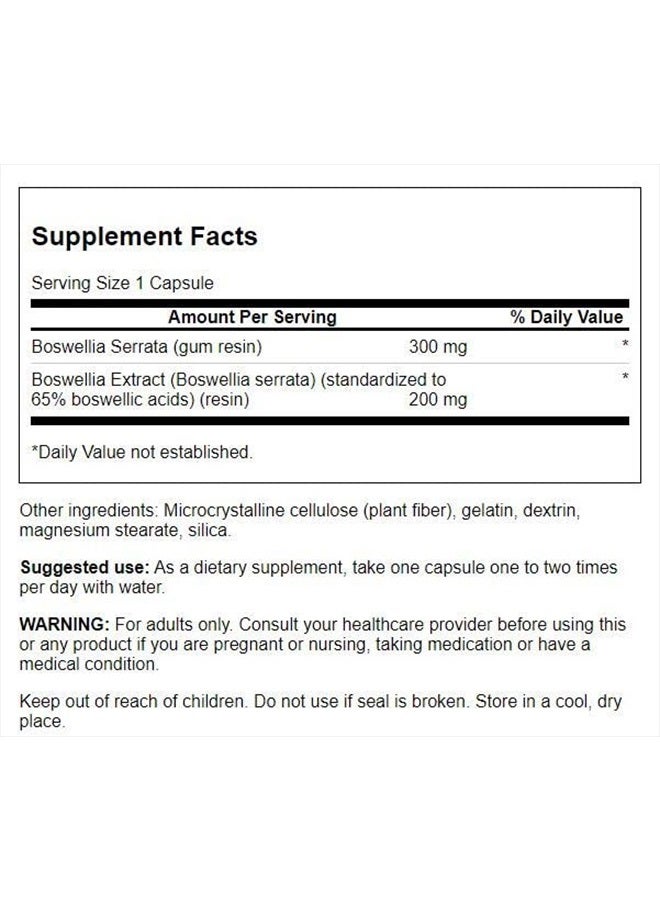 Boswellia Serrata (Standardized) 200 Milligrams 120 Capsules