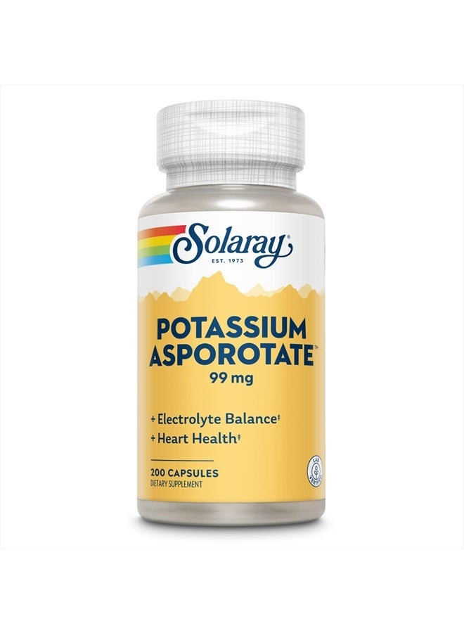 Solaray Potassium Asporotate Supplement, 99 mg | 200 Count