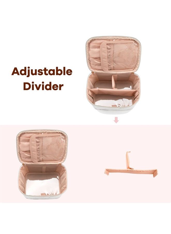Makeup Bag Organizer, Travel Makeup Bags Cosmetic Bag For Women Girls Large Capacity Toiletry Bag For Skincare Cosmetics Toiletries-Black