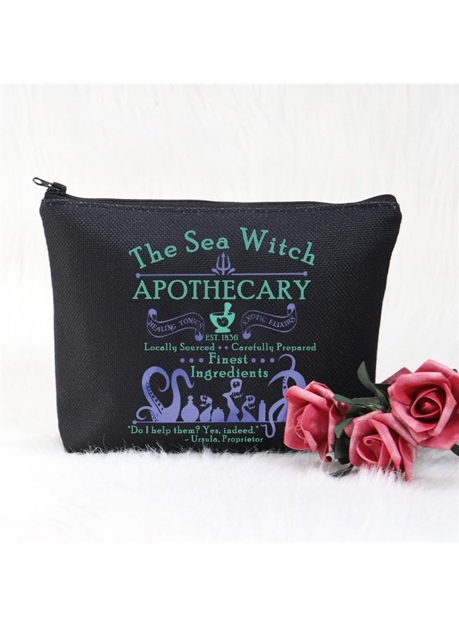 Sea Witch Apothecary Gift Little Mermaid Inspired Gift Halloween Villain Cosmetic Bag (The Sea Witch Cosmetic Bag)