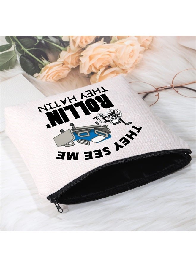 PCT Nurse Gift They See Me Rollin' They waiting Cosmetic Bag PCT Appreciation Gift (PCT Cosmetic Bag)