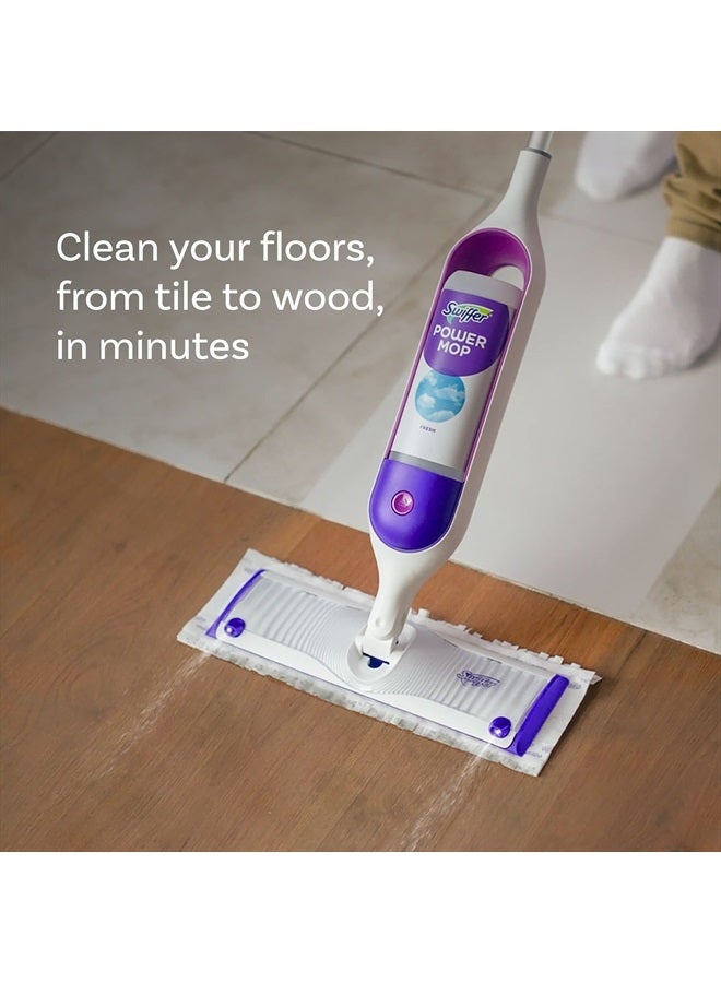 PowerMop Multi-Surface Mop Kit for Floor Cleaning, Fresh Scent, Mopping Kit Includes PowerMop, 2 Mopping Pad Refills, 1 Floor Cleaning Solution with Fresh Scent and 2 Batteries
