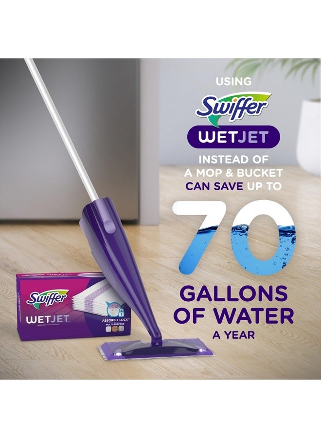 WetJet Hardwood Floor Cleaner Spray Mop Pad Refill, Multi Surface, 24 Count