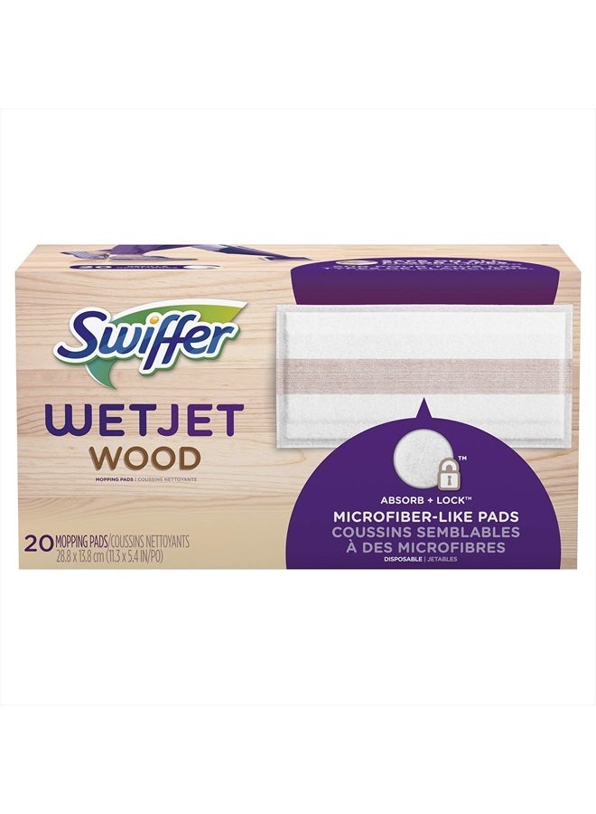 WetJet Mops for Floor Cleaning, Hardwood Floor Cleaner Spray Mop Pad Refill, 20 Count (Pack of 1)
