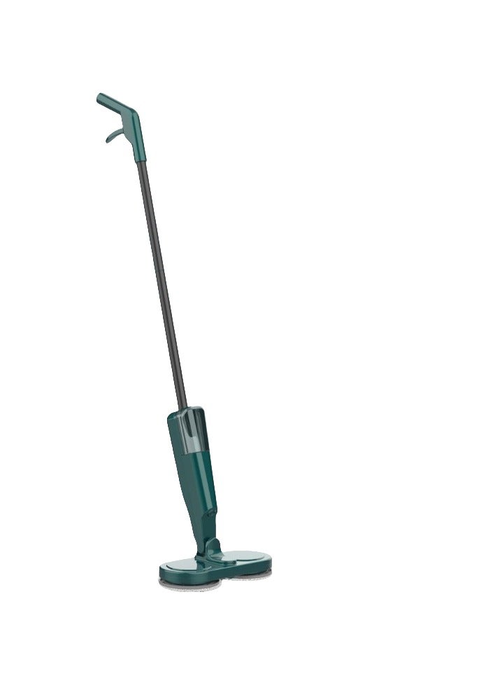 Electric mop, cordless rotating mop with sprinkler, powerful rotation for up to 60 minutes, floor cleaning and polishing machine, used for hardwood, tile flooring, cleaning and waxing green