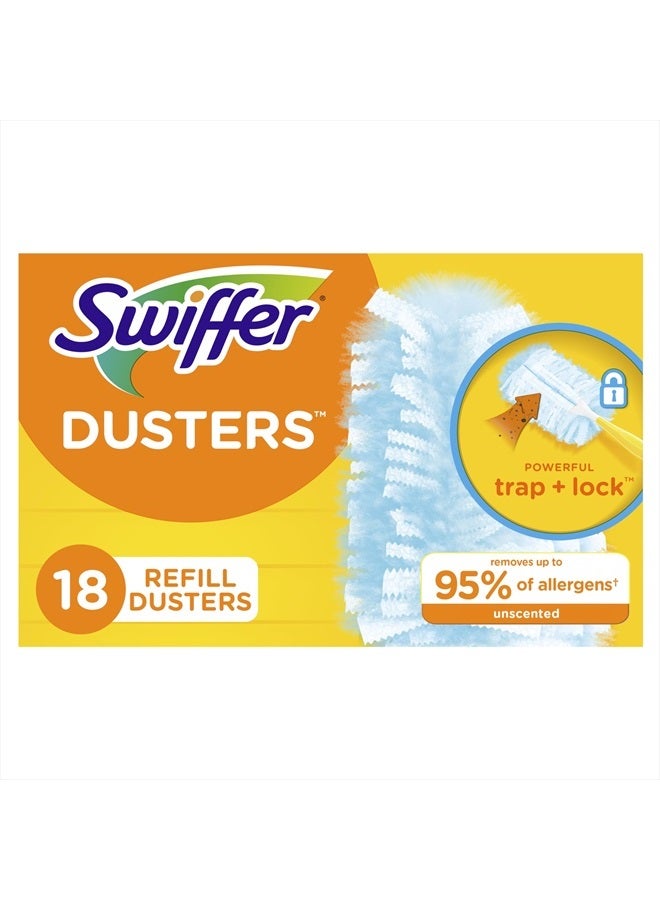 Feather Dusters Multi-Surface Duster Refills, Bamboo, White, 18 count