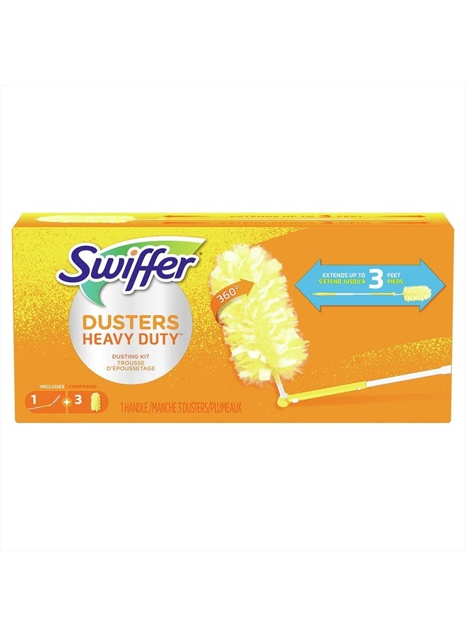 360 Dusters Extendable Handle Starter Kit, 3 Count Duster Refill