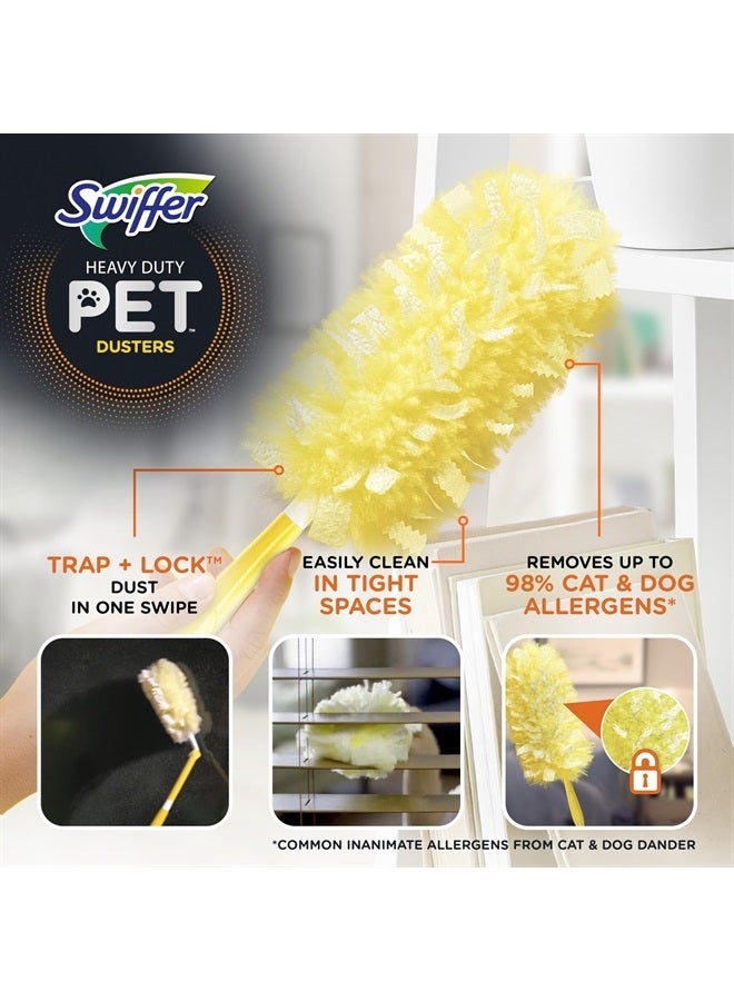 Pet Heavy Duty Dusters Refills, Multisurface 360 Dusters with Febreze Odor Defense, 11 Count
