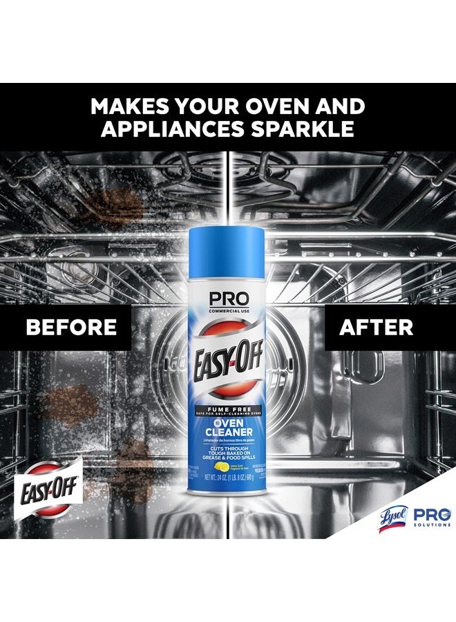 Easy-Off Fume Free Oven Cleaner Spray, Lemon, 24oz, Removes Grease