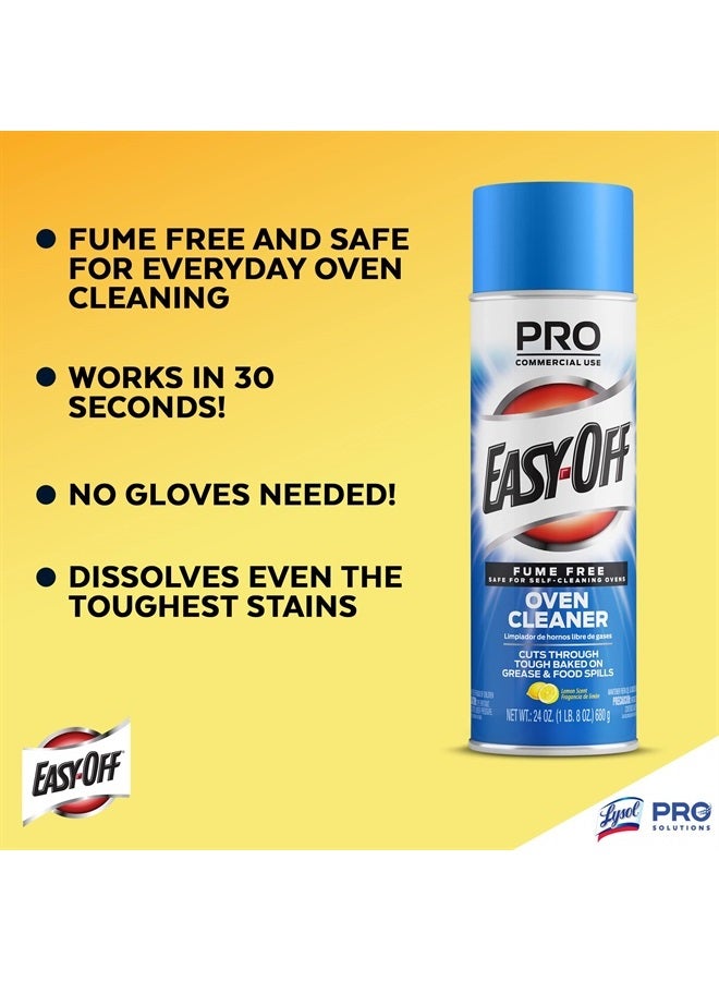 Easy-Off Fume Free Oven Cleaner Spray, Lemon, 24oz, Removes Grease
