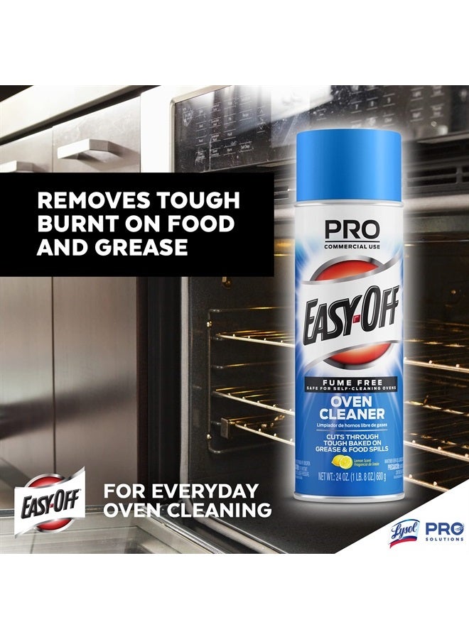 Easy-Off Fume Free Oven Cleaner Spray, Lemon, 24oz, Removes Grease