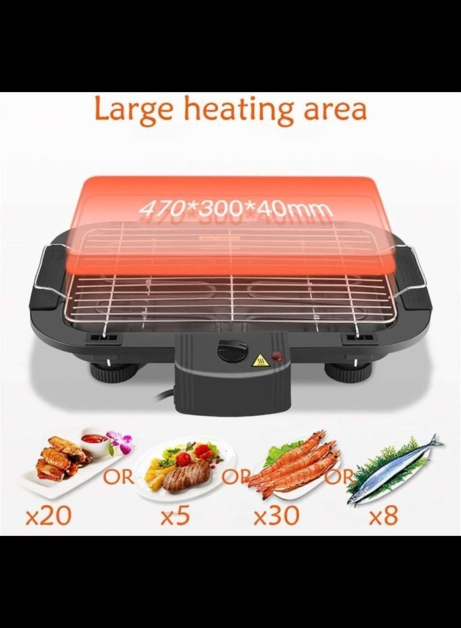 2in1 Electric Griddles Hot Pot Non-Stick Electric Grill Indoor Baking Flat Pan Hotpot  Grill BBQ Flat Griddle