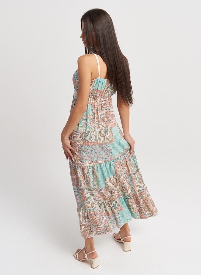 Patchwork Boho Maxi Dress
