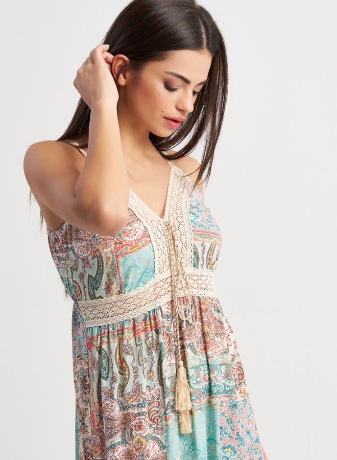 Patchwork Boho Maxi Dress