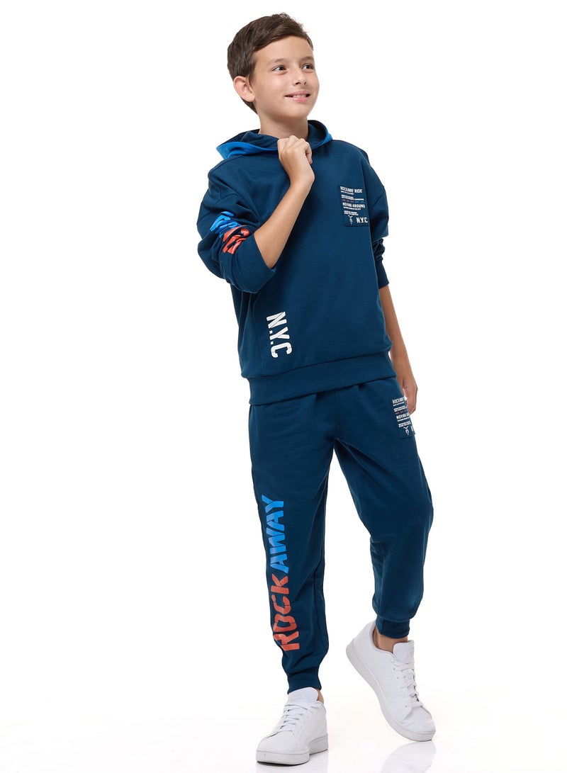 Boys' 2-Piece Hoodie and Jogger Set (8-14 yrs) Navy