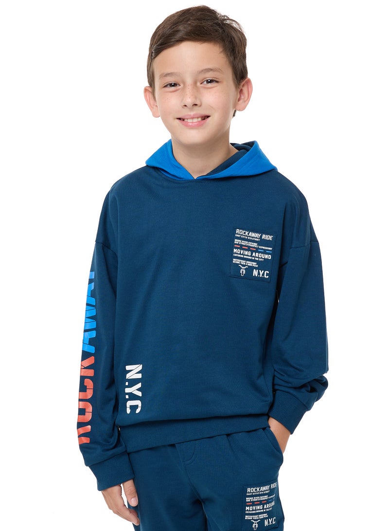 Boys' 2-Piece Hoodie and Jogger Set (8-14 yrs) Navy