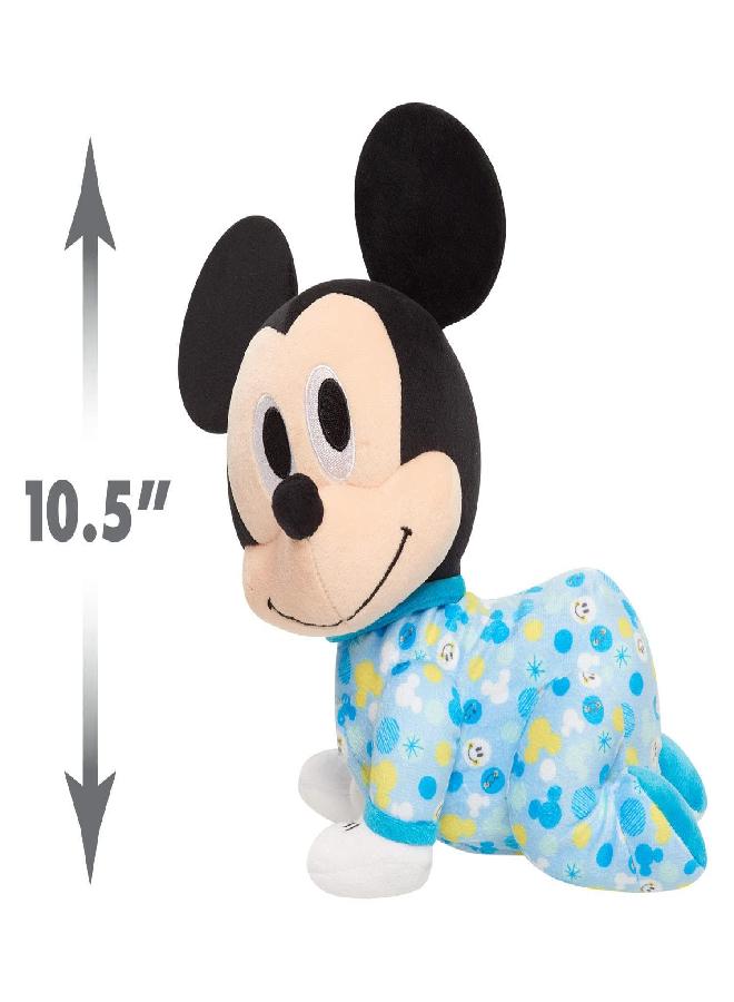 Disney Baby Musical Crawling Pals Plush, Mickey Mouse, Interactive Crawling Plush, Stuffed Animal, by Just Play